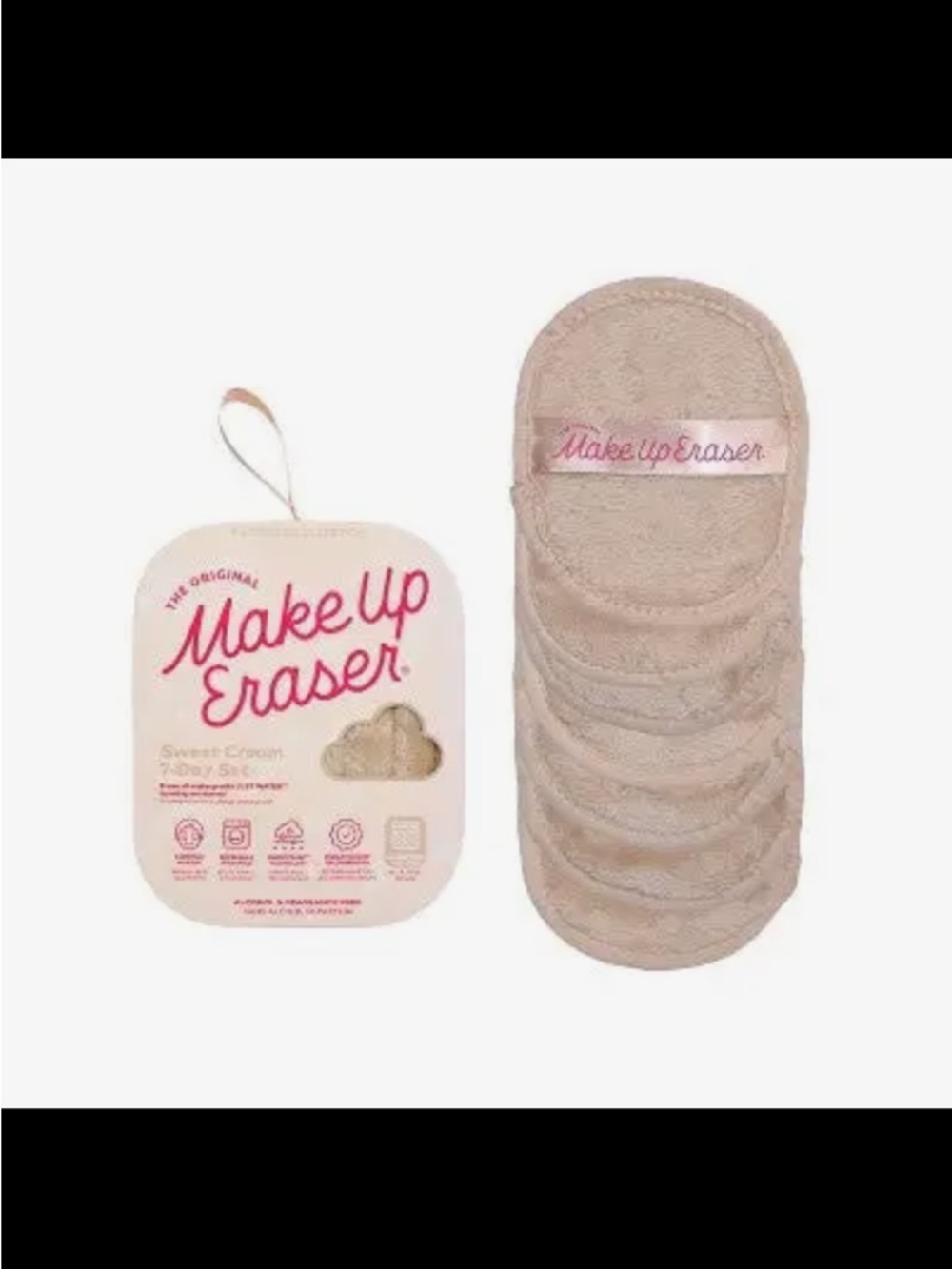 Makeup Eraser Sweet Cream Towel Set with Laundry Bag 7ct -
